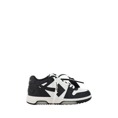 Off-white Out Of Office Arrow-detail Leather Low-top Sneakers In Black