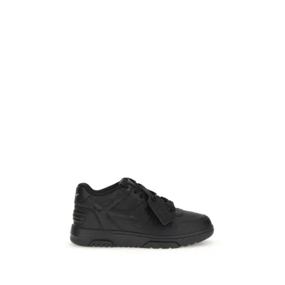 Off-white Out Of Office Calf Leather Sneakers In Black