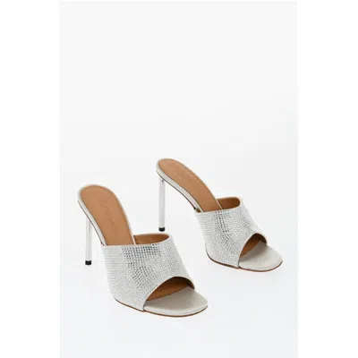 Off-white Off- Rhinestoned Allen Open-toe Mules 10 Women's Cm