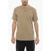 Off-white T Shirt With Arrow Embroidery In Brown
