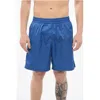 Off-white Solid Color Arrow Surfer Swim Shorts With Printed Logo In Blue