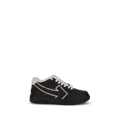 Off-white Stitched Arrow Sneakers In Black