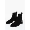 Off-white Suede Combat Booties