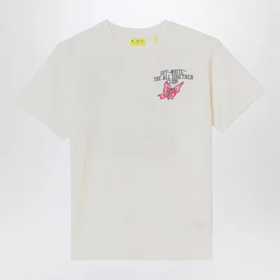 Off-white Off- T-shirt With Logo Print In White