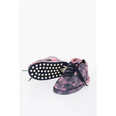 Off-white Off- Tie Dye Leather Bump Padded Women's Sneakers
