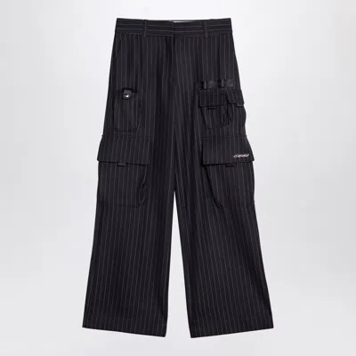 Off-white Off- Wide Pinstripe Cargo Trousers