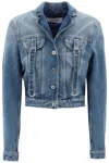 Off-white Blue Cargo Denim Jacket In Blue