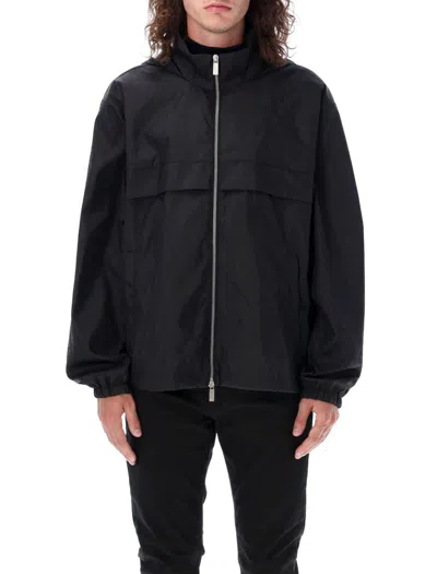 Off-white Off Nylon Windbreaker Jacket In Black