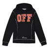 Off-white Off Applique Hooded Sweater Unisex Black