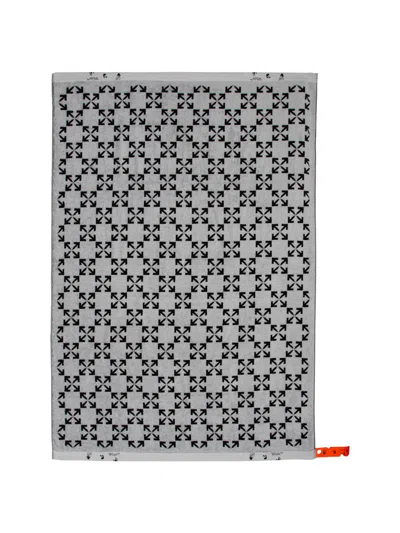 Pre-owned Off-white Off Arrow Pattern Shower Towel In White/black