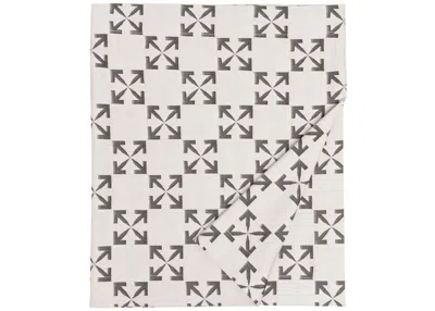 Pre-owned Off-white Off Arrows Pattern Table Runner In White/grey In Gray
