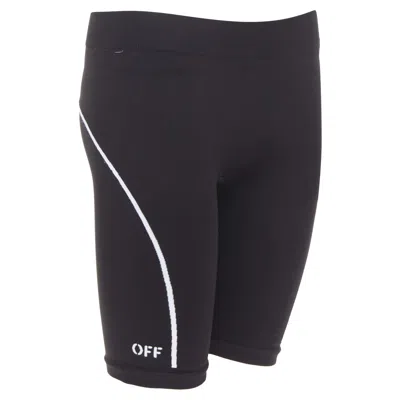 Off-white Off Athleisure Virgil Abloh Eco Friendly Cyclist Shorts In Black