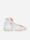 Off-white White 3.0 Off Court Leather Sneakers In White,orange