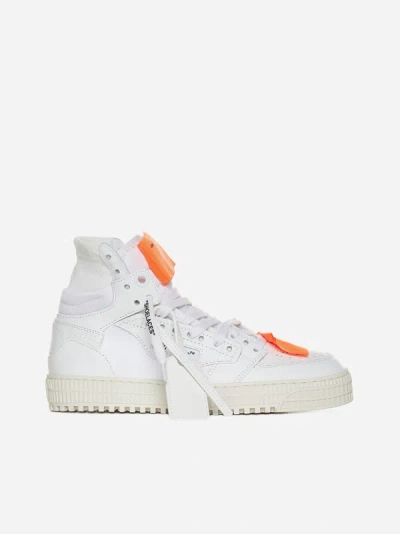 OFF-WHITE OFF COURT 3.0 LEATHER AND CANVAS SNEAKERS
