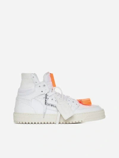 OFF-WHITE OFF COURT 3.0 LEATHER AND CANVAS SNEAKERS