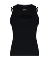 Off-white Layered Sleeveless Top With In Black