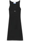 Off-white Off-embroidered Ribbed Minidress In Multicolor