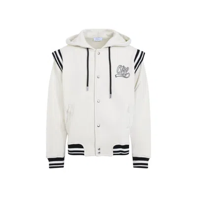 OFF-WHITE OFF-WHITE OFF FLEECE VARSITY HOODIE