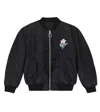 Off-white Off Flowers Bomber Jacket In Black White