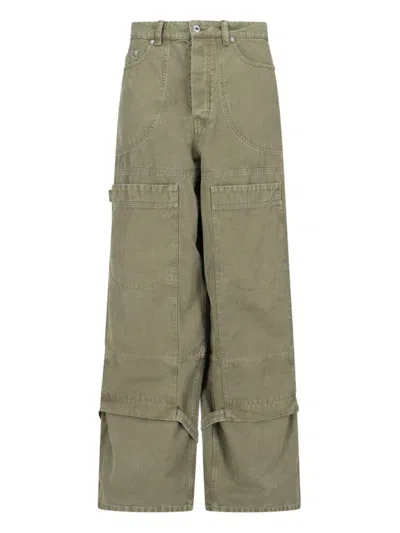 Off-white Military Green Canvas Carpenter Pants