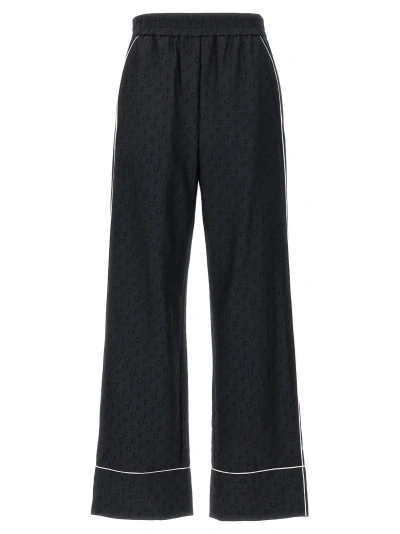 Off-white Off Jacquard Pajama Pants In Black