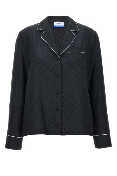 Off-white Off Jacq Pajama Ls Shirt In Black