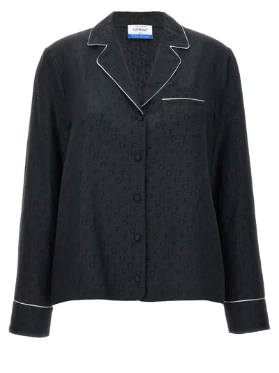 Off-white 'off Jaquard Pajama' Shirt In Black