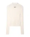 Off-white Off-logo Open-knit Top In White