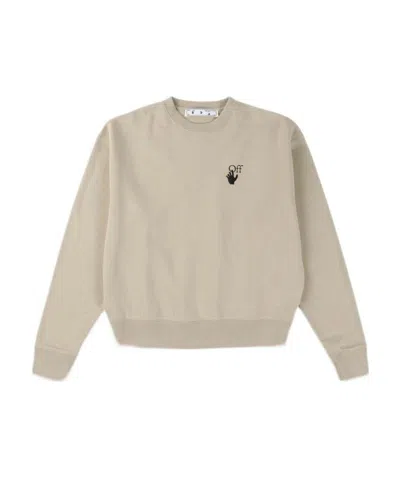 Off-white Off Logo Print Arrows Sweatshirt In Nude