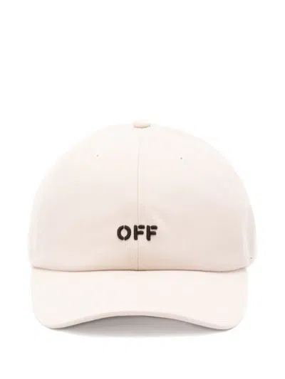 Off-white Off-logo Stamp Cap In Neutral