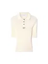 Off-white Off Net S/s Polo In Neutral