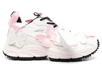 Pre-owned Off-white Off Off Be Right Back Butterflies (women's) Sneakers In Pink/white