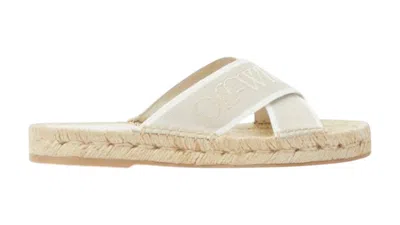 Pre-owned Off-white Off Off Criss Cross Espadrillas (women's) Sneakers In Beige/white