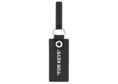 Pre-owned Off-white Off Off "for Keys" Quote Printed Keyringin Black/white