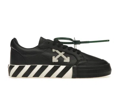 Pre-owned Off-white Off Off Low Vulcanized Leather (women's) Sneakers In Black/white