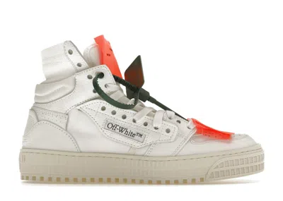 Pre-owned Off-white Off Off Off Court 3.0 Leather Canvas (women's) Sneakers In White/orange