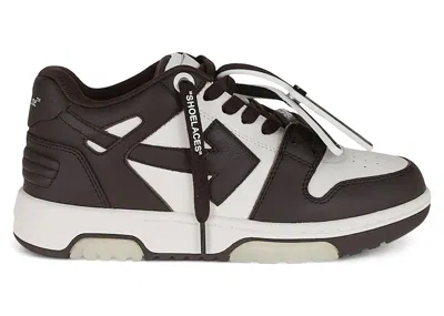 Pre-owned Off-white Off Off Out Of Office Ooo Low Tops (women's) Sneakers In Chocolate/white In Multi