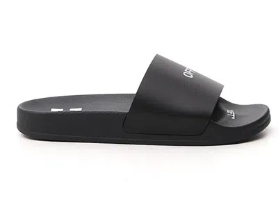 Pre-owned Off-white Off Off Slides Arrows (women's) Sneakers In Black/white