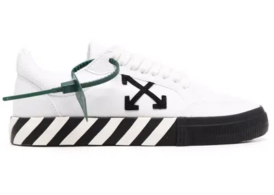 Pre-owned Off-white Off Off Vulc Low Canvas (women's) Sneakers In Black/white