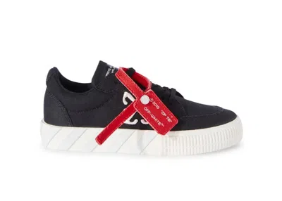 Pre-owned Off-white Off Off Vulc Low (kids) Sneakers In Black/white/red