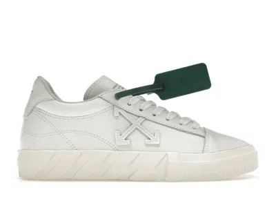 Pre-owned Off-white Off Off Vulc Low Leather (women's) Sneakers In White