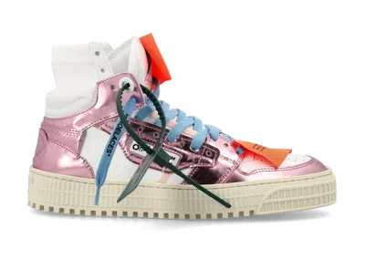 Pre-owned Off-white Off Offcourt 3.0 High (women's) (fw22) Sneakers In White/metallic Pink