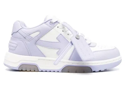 Pre-owned Off-white Off Out Of Office Calf Leather (women's) Sneakers In White/lilac In Multi