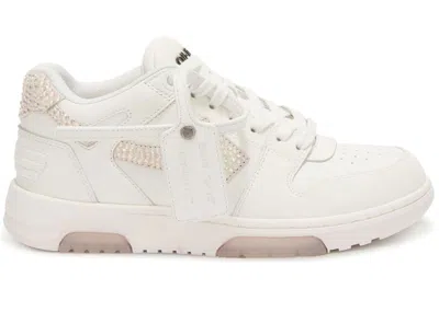 Pre-owned Off-white Off Out Of Office Crystal Embellished (women's) Sneakers In White