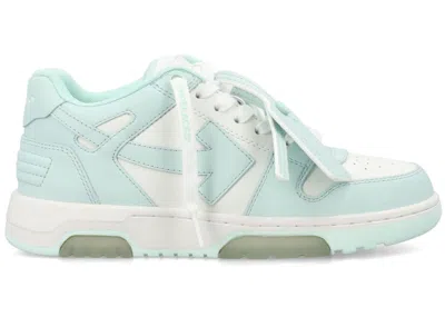 Pre-owned Off-white Off Out Of Office Low (women's) Sneakers In White/light Blue