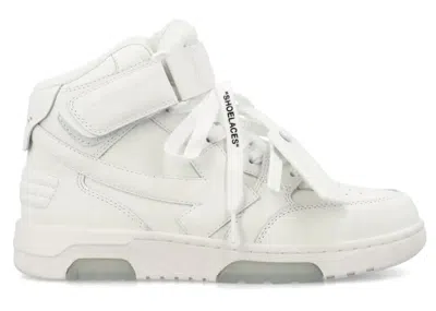 Pre-owned Off-white Off Out Of Office Mid Top (women's) Sneakers In White