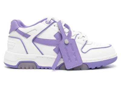 Pre-owned Off-white Off Out Of Office Ooo Low Tops Outlined (women's) Sneakers In White/lilac Purple