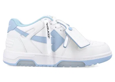 Pre-owned Off-white Off Out Of Office Ooo Low Tops (women's) Sneakers In White/light Blue