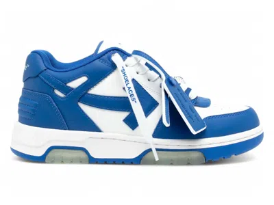 Pre-owned Off-white Off Out Of Office Ooo Low Tops (women's) Sneakers In White/navy Blue