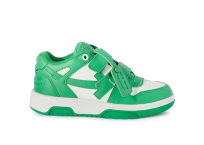 Pre-owned Off-white Off Out Of Office Straps (kids) Sneakers In White/green